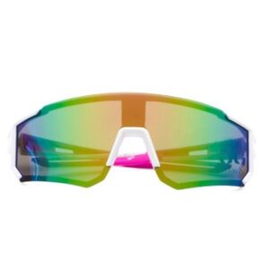 NEW HURLEY 135mm Polarized Shield Sunglasses HSL1040OP Rainbow Mirrored Lenses